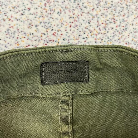 MOTHER The Looker High Waisted Ankle Skinny Jeans Olive Green Women's Size 27 - Picture 8 of 14